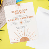 Hier komt het Son Oranje Sunshine Baby shower Kaart