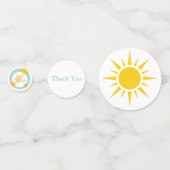 Hier komt het Son retro baby shower Confetti (Achterkanten)