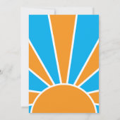 Hier komt het Son Retro Baby shower Kaart (Achterkant)