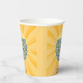 Hier komt het Son Retro Baby shower Papieren Bekers (Rechts)