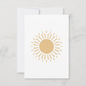 Hier komt het Son Retro Boho Boy Baby shower Bedankkaart (Achterkant)