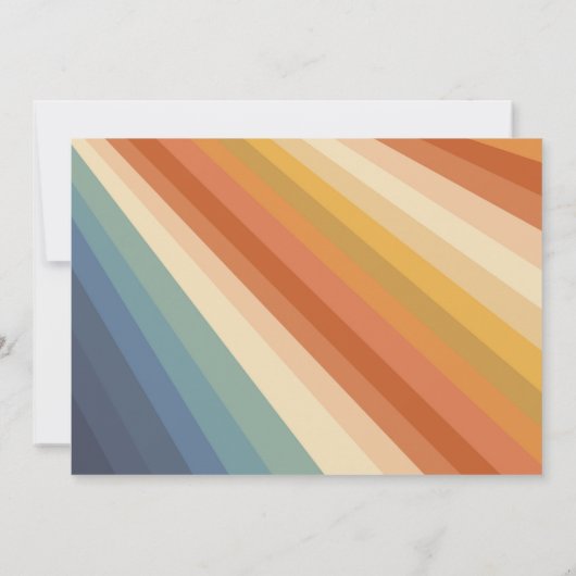 Hier komt het Son Retro Boy Baby shower Kaart (Achterkant)