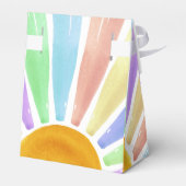 Hier komt het Son Retro Boys Baby shower Bedankdoosjes (Achterkant)