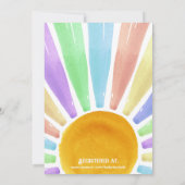 Hier komt het Son Retro Boys Baby shower Kaart (Achterkant)