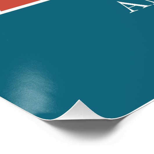 Hier komt het Son Retro Sun Baby shower Perfect Poster (Hoek)