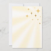 Hier komt het Son Retro Sunshine Baby shower Kaart (Achterkant)