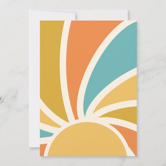 Hier komt het Son Sunshine Baby shower Kaart (Achterkant)