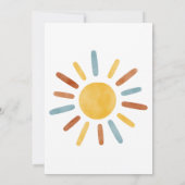 Hier komt het Son Sunshine Baby shower Kaart (Achterkant)