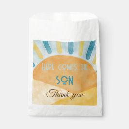 Hier komt het Son Sunshine Blue Ray Baby shower Bedankzakje