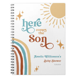 Hier komt het Son Sunshine Boy Baby shower Notitieboek