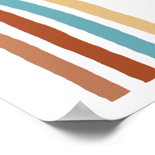 Hier komt het Son Sunshine Boy Baby shower Poster (Hoek)