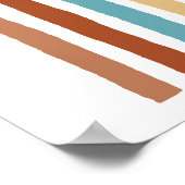 Hier komt het Son Sunshine Boy Baby shower Poster (Hoek)