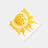 Hier komt het Son Yellow Sunshine Baby shower Servet (Hoek)