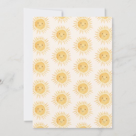 Hier komt het Sons Twins Sunshine Baby shower Kaart (Achterkant)