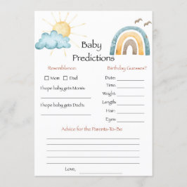 Hier komt het spel Son Baby Predictions Kaart