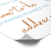 Hier komt het Sun Baby shower Envelope Station Poster (Hoek)