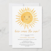 Hier komt het Sun Baby shower Kaart (Voorkant)