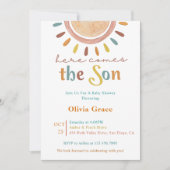 Hier komt het Sun Baby shower Kaart (Voorkant)