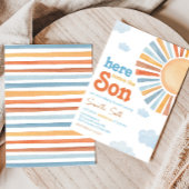 Hier komt het Sun Baby shower Kaart
