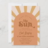 Hier komt het Sun Baby shower | Sun Baby shower I Kaart (Voorkant)