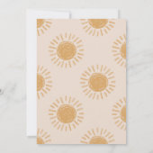 Hier komt het Sun Baby shower | Sun Baby shower I Kaart (Achterkant)