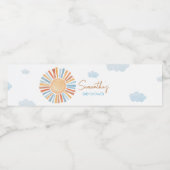Hier komt het Sun Baby shower Waterfles Etiket (Enkel label)