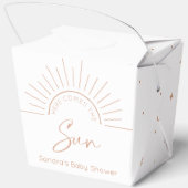Hier komt het Sun Boho Baby shower Bedankdoosjes (Achterkant)