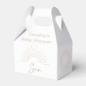 Hier komt het Sun Boho Baby shower Bedankdoosjes (Achterkant)