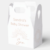 Hier komt het Sun Boho Baby shower Bedankdoosjes (Geopend)