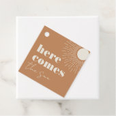 Hier komt het Sun Boho-Baby shower | Bedankjes Labels (In situ)