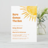 Hier komt het Sun Boho Baby shower Kaart (Staand voorkant)