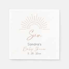 Hier komt het Sun Boho Modern Baby shower Servet