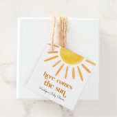Hier komt het Sun Boy Baby shower Bedankjes Labels (In situ)