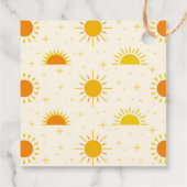 Hier komt het Sun Boy Baby shower Bedankjes Labels (Achterkant)