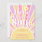 Hier komt het Sun Girl Baby shower Kaart (Voorkant)