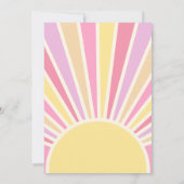 Hier komt het Sun Girl Baby shower Kaart (Achterkant)