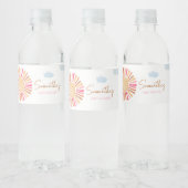Hier komt het Sun Girl Baby shower Waterfles Etiket (Flessen)