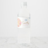 Hier komt het Sun Girl Baby shower Waterfles Etiket (Voorkant)