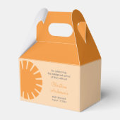 Hier komt het Sun Retro Baby shower Bedankdoosjes (Achterkant)