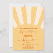 Hier komt het Sun Vrijgezellenfeest Kaart (Voorkant)