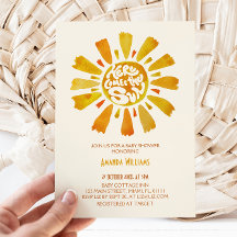 Hier komt het Sun Waterverf Baby shower