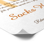 Hier komt het Sunshine Baby shower Sock Hunt Fun G Poster (Hoek)