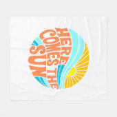 Hier komt het T-shirt van de Zon, de Stijl van de  Fleece Deken (Voorkant (Horizontaal))