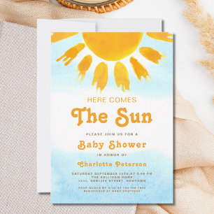Hier komt het zonneneutrale Baby shower Kaart