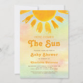 Hier komt het zonneneutrale Baby shower Kaart (Voorkant)