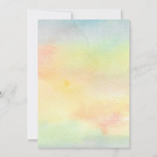 Hier komt het zonneneutrale Baby shower Kaart (Achterkant)