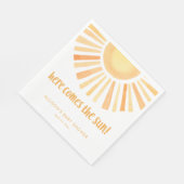 Hier komt het zonneneutrale baby shower servet (Hoek)