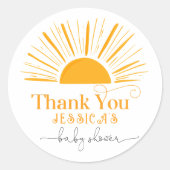 Hier komt het zonnescherm. Dank je wel. Ronde Sticker (Voorkant)