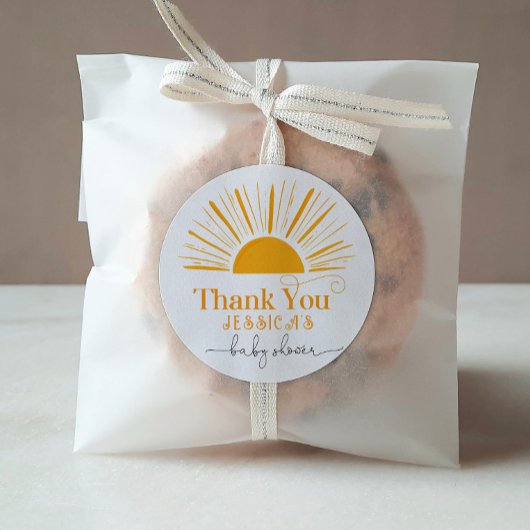 Hier komt het zonnescherm. Dank je wel. Ronde Sticker