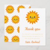 Hier komt het zoon Baby shower Bedankkaart (Voorkant / Achterkant)